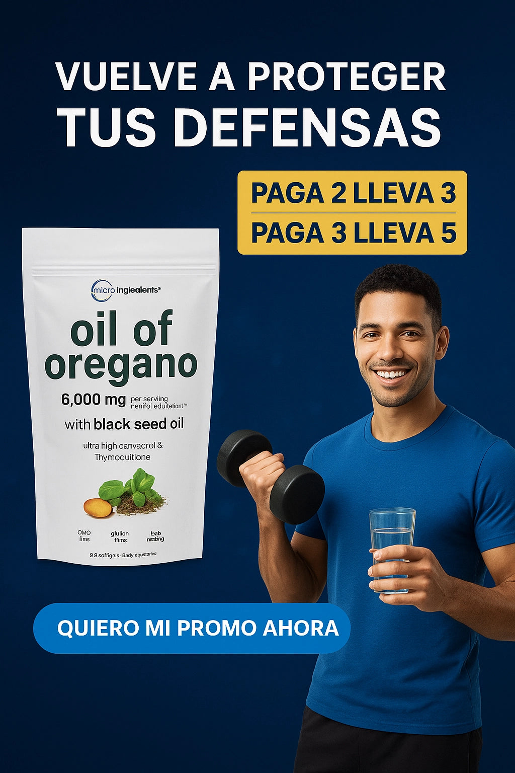 Aceite de Orégano en capsulas - Microingredients x 90 capsulas