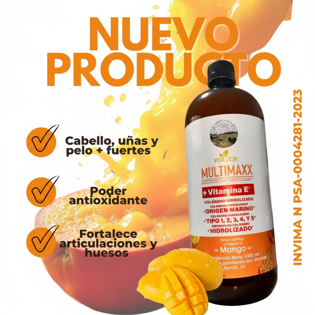 Multimaxx Mango con Vitamina E y Colágeno