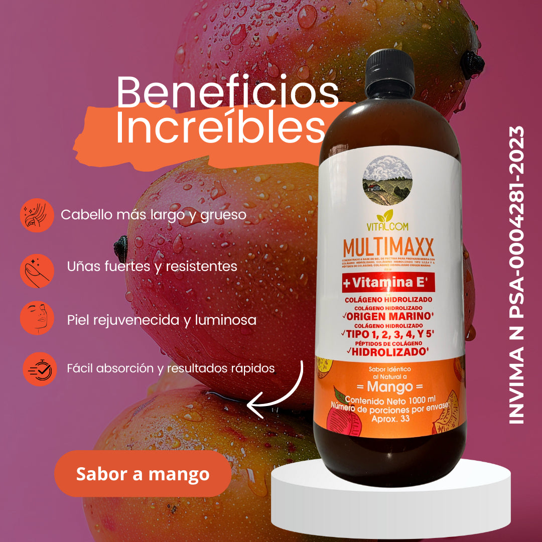 Multimaxx Mango con Vitamina E y Colágeno