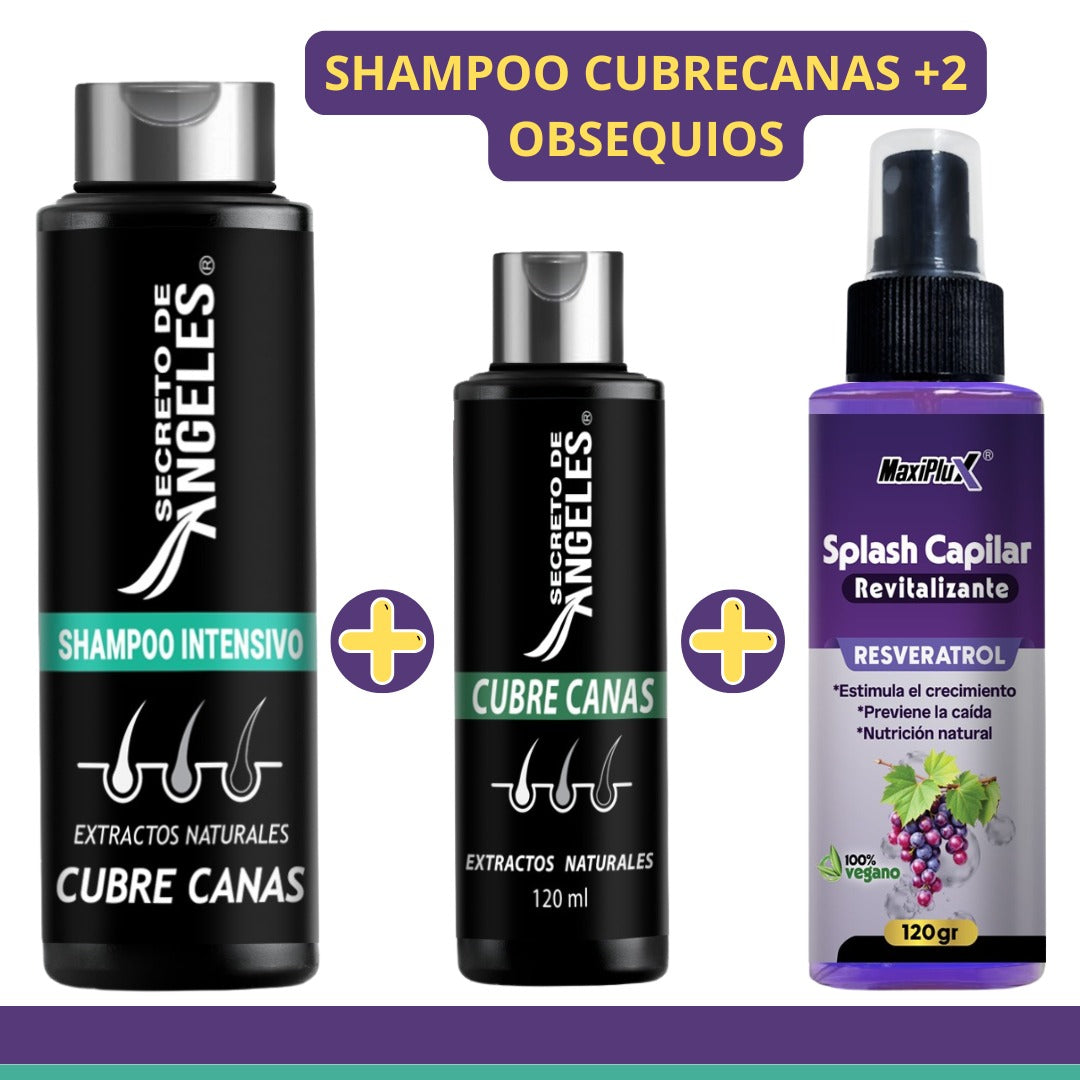 Shampoo CUBRECANAS + 2 Obsequios