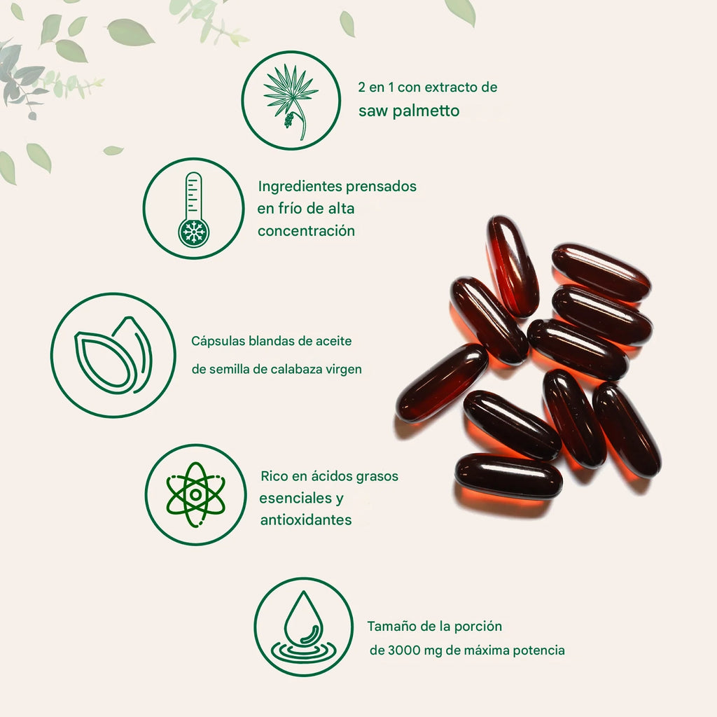 Aceite de Semilla de Calabaza + Saw Palmetto – Fórmula Natural para recuperar tu cabello - MicroIngredients®